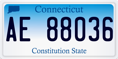 CT license plate AE88036