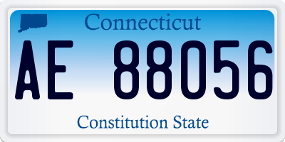 CT license plate AE88056