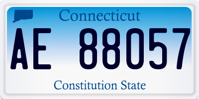 CT license plate AE88057