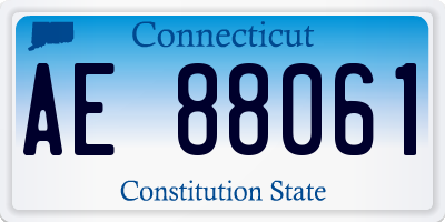 CT license plate AE88061