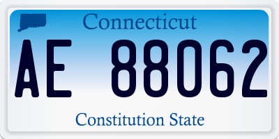 CT license plate AE88062