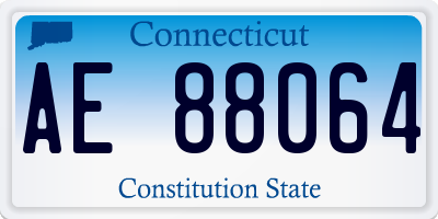 CT license plate AE88064