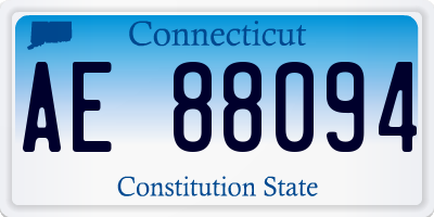 CT license plate AE88094