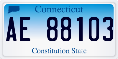 CT license plate AE88103