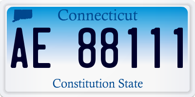 CT license plate AE88111