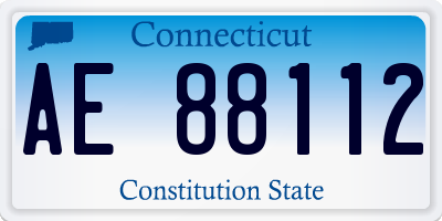 CT license plate AE88112