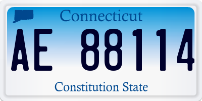 CT license plate AE88114