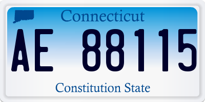 CT license plate AE88115