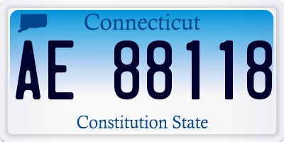 CT license plate AE88118