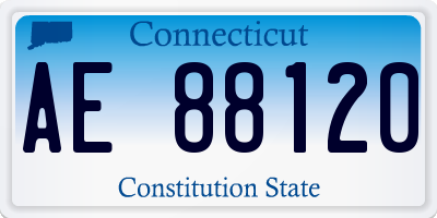 CT license plate AE88120