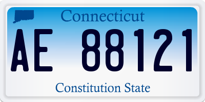 CT license plate AE88121