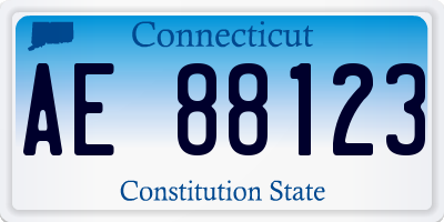 CT license plate AE88123