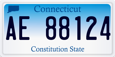 CT license plate AE88124