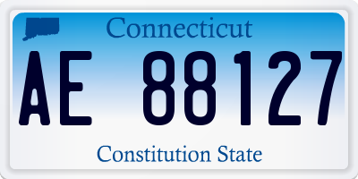 CT license plate AE88127