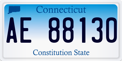 CT license plate AE88130
