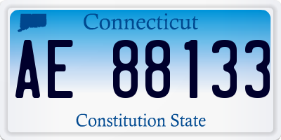 CT license plate AE88133