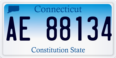 CT license plate AE88134