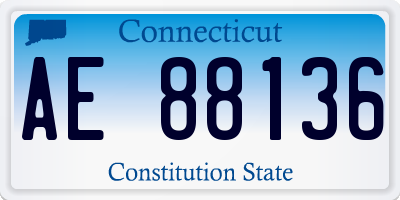 CT license plate AE88136