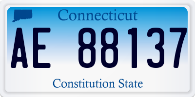 CT license plate AE88137