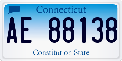 CT license plate AE88138