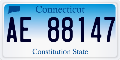 CT license plate AE88147