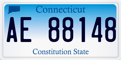 CT license plate AE88148