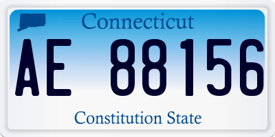 CT license plate AE88156