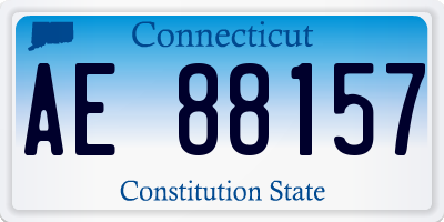 CT license plate AE88157
