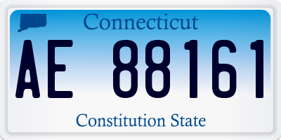 CT license plate AE88161