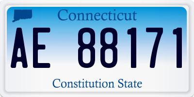 CT license plate AE88171