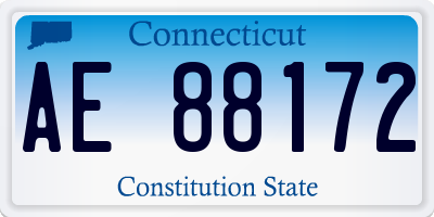 CT license plate AE88172