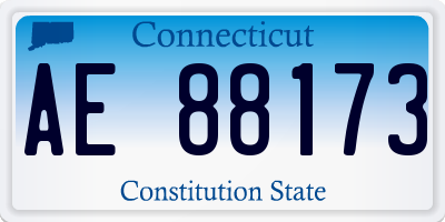 CT license plate AE88173
