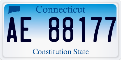 CT license plate AE88177
