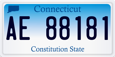 CT license plate AE88181
