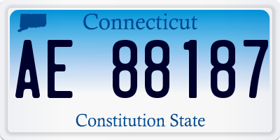 CT license plate AE88187