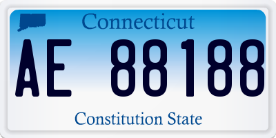 CT license plate AE88188