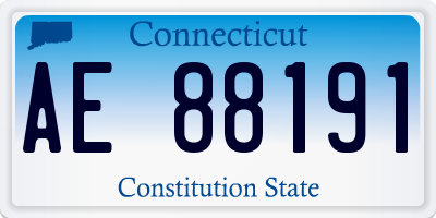 CT license plate AE88191