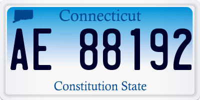 CT license plate AE88192