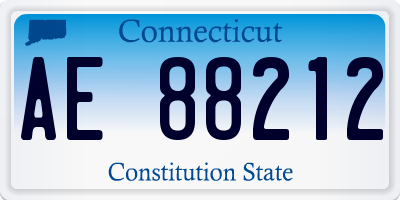 CT license plate AE88212