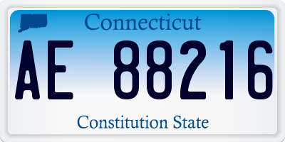 CT license plate AE88216