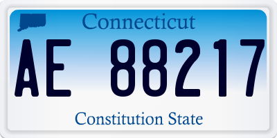 CT license plate AE88217