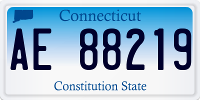 CT license plate AE88219