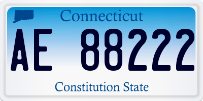 CT license plate AE88222