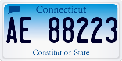 CT license plate AE88223