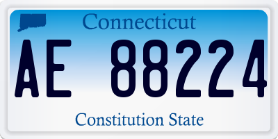 CT license plate AE88224