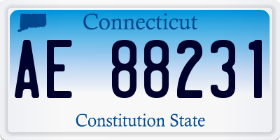 CT license plate AE88231