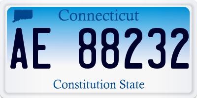 CT license plate AE88232
