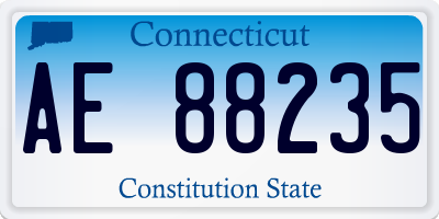 CT license plate AE88235