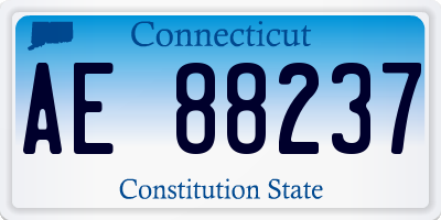 CT license plate AE88237