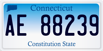 CT license plate AE88239